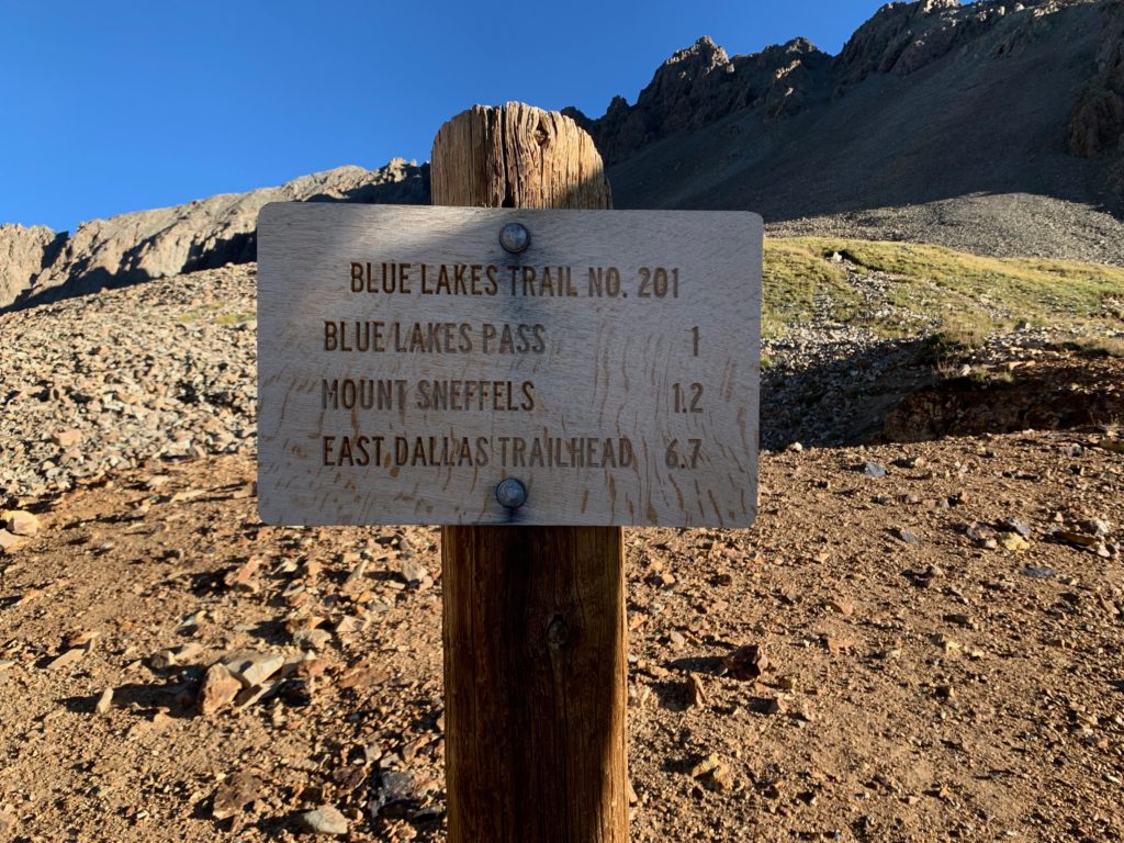 Mt. Sneffels trailhead
