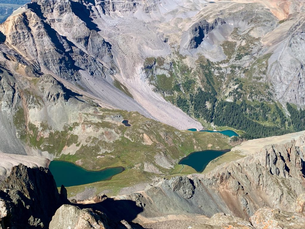 The Blue Lakes from Mt. Sneffels
