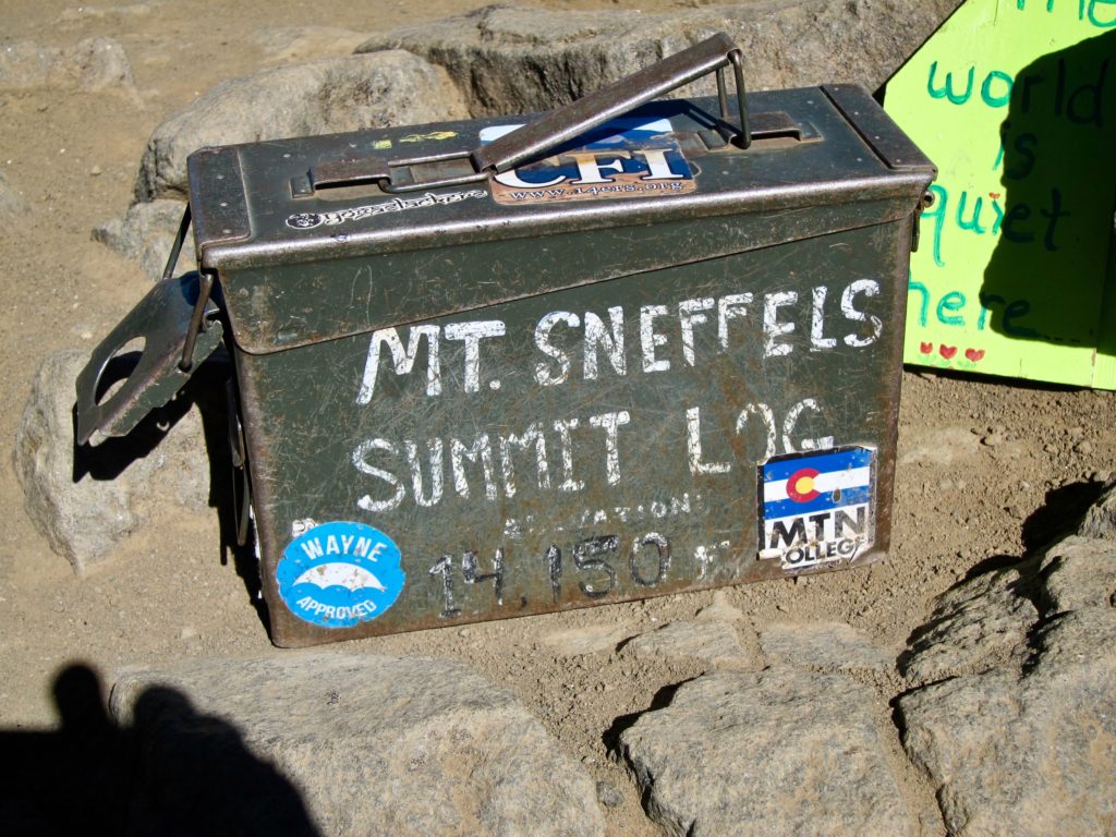 Mt. Sneffels summit log
