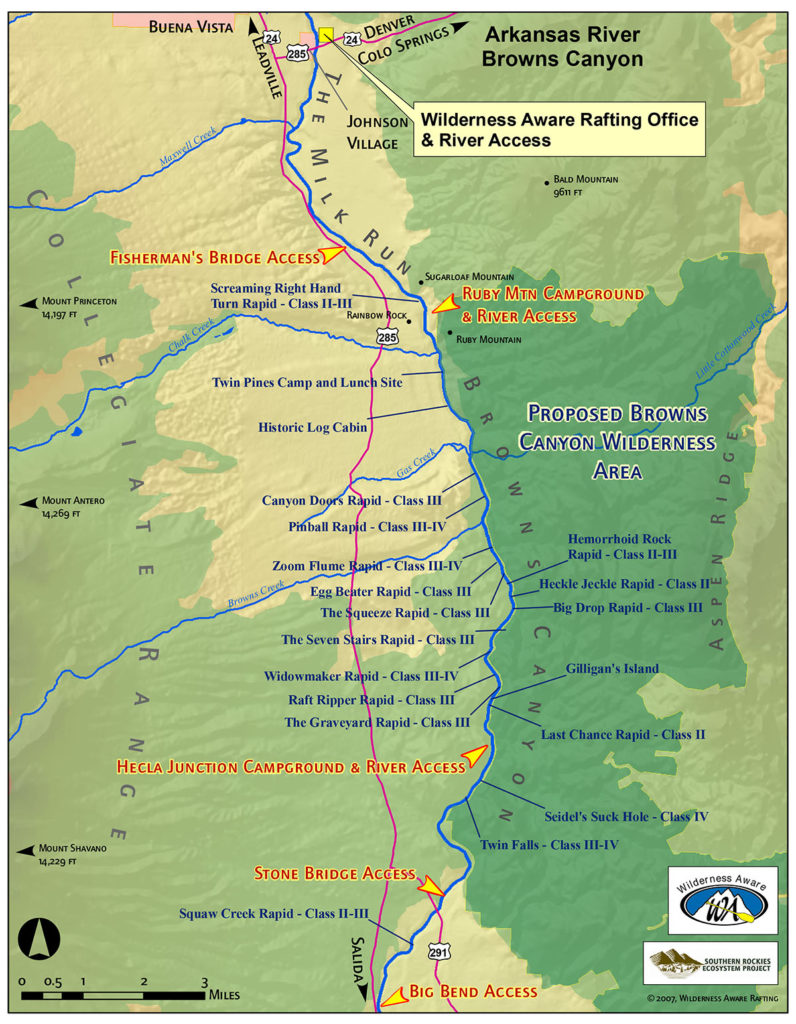 Brown's Canyon map

