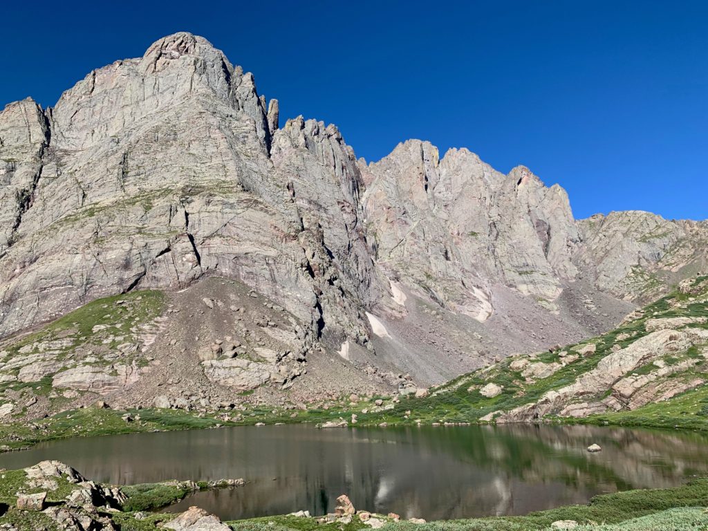 Crestones and upper South Colony lake
