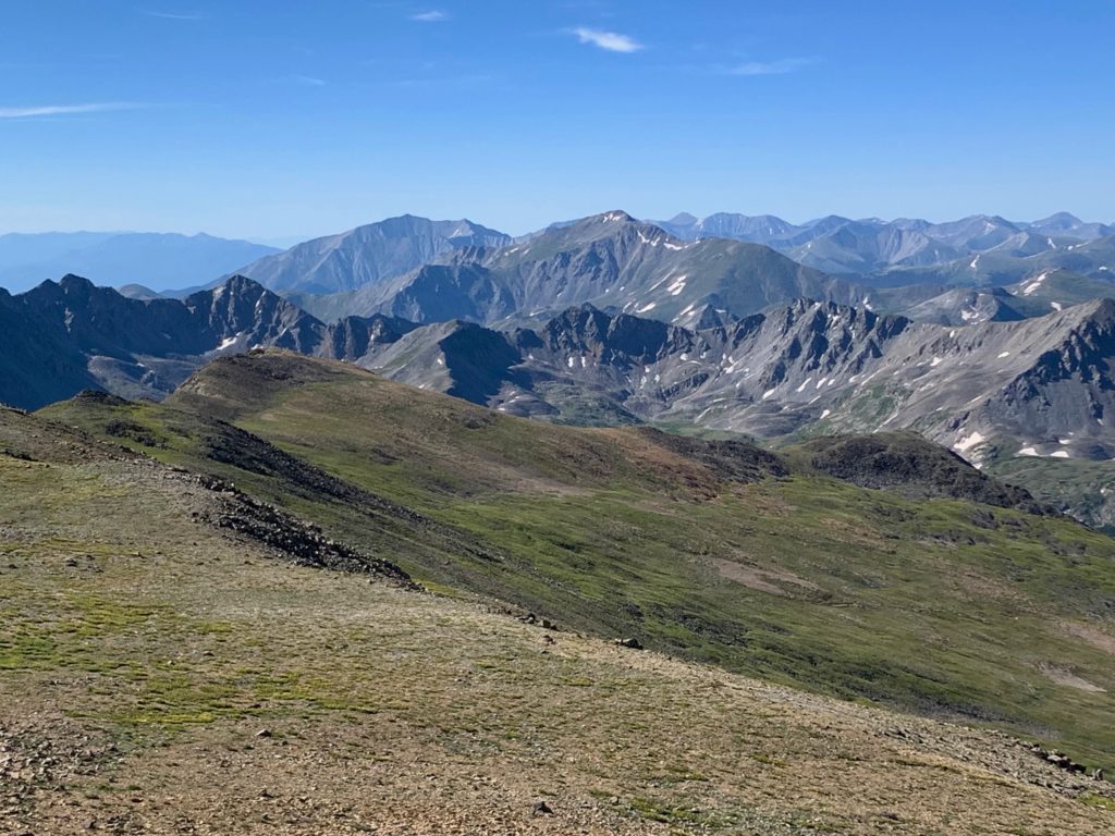 Mt. Princeton and Mt. Yale from Mt. Belford
