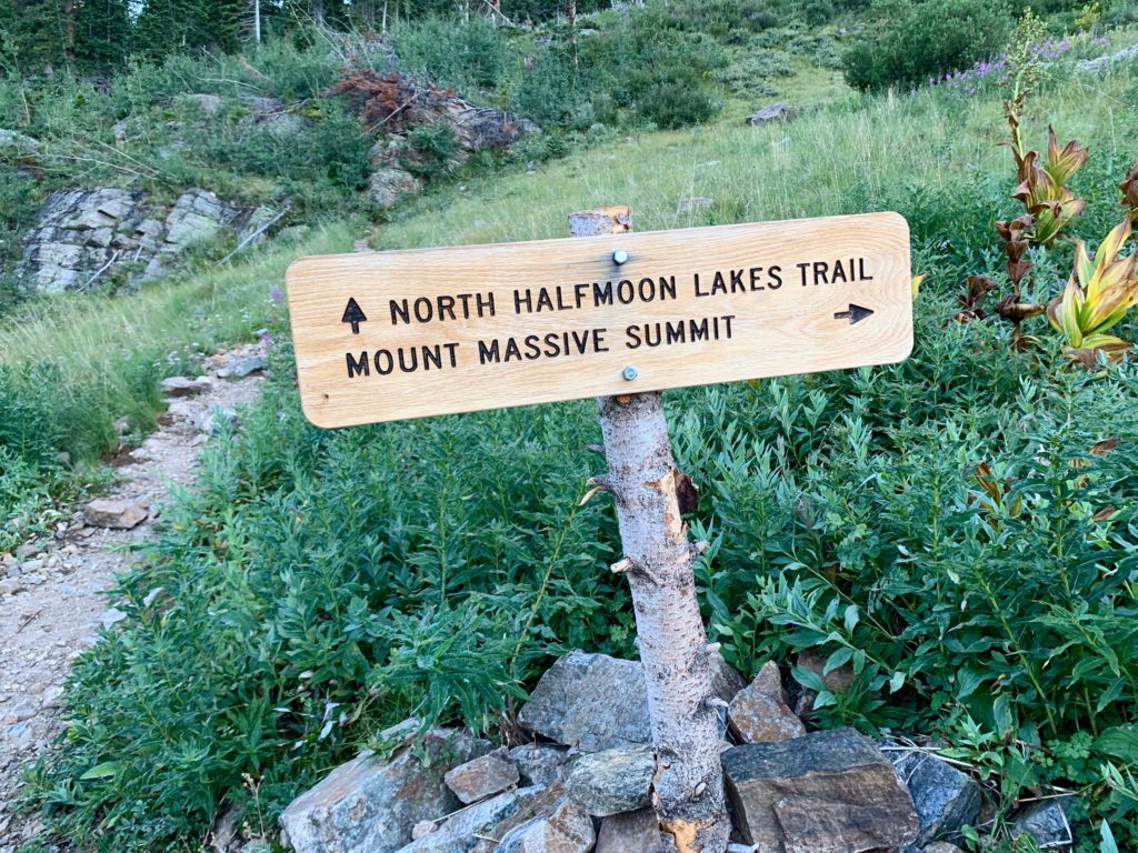 North Halfmoon Lakes trail junction
