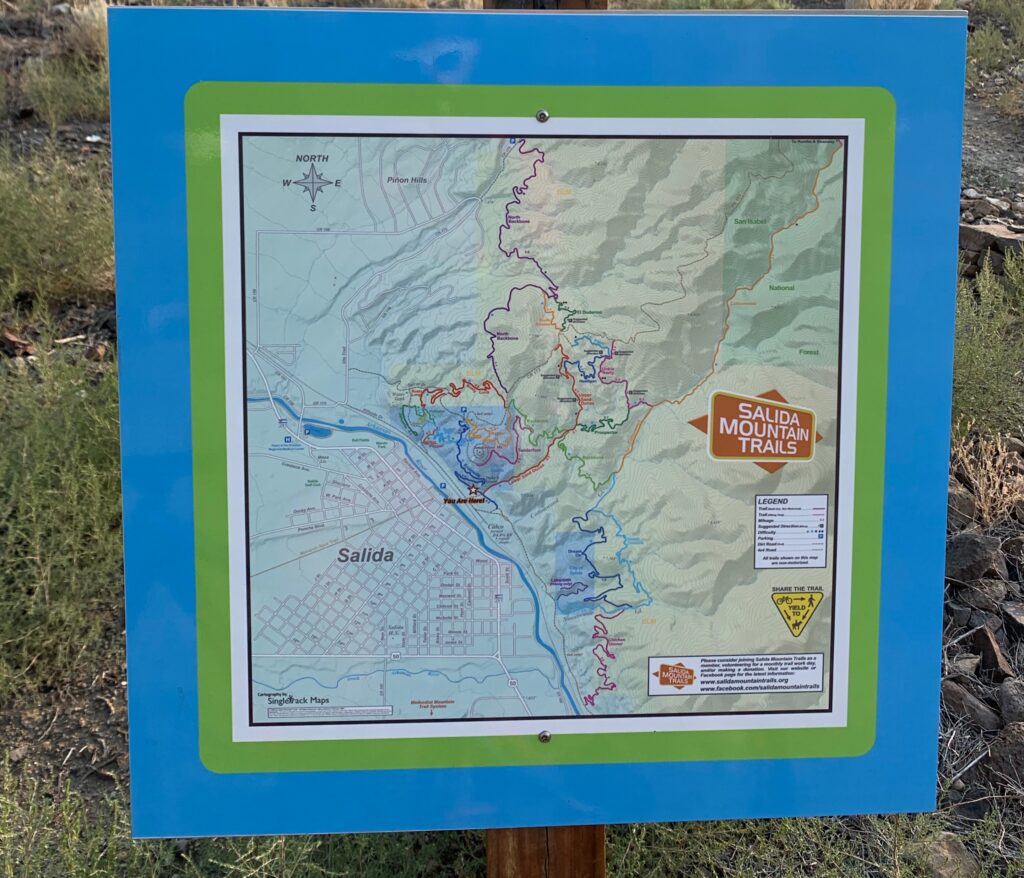 Salida Mountain Trails Frontside map.