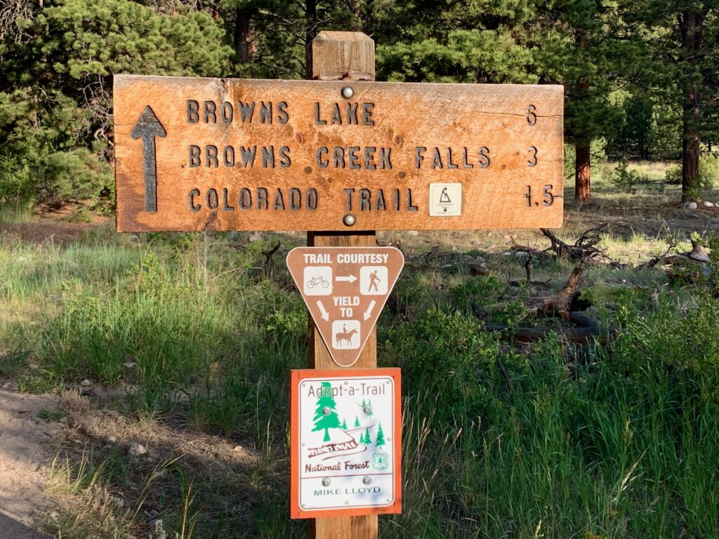 Mount Antero Tour start Browns Creek trailhead
