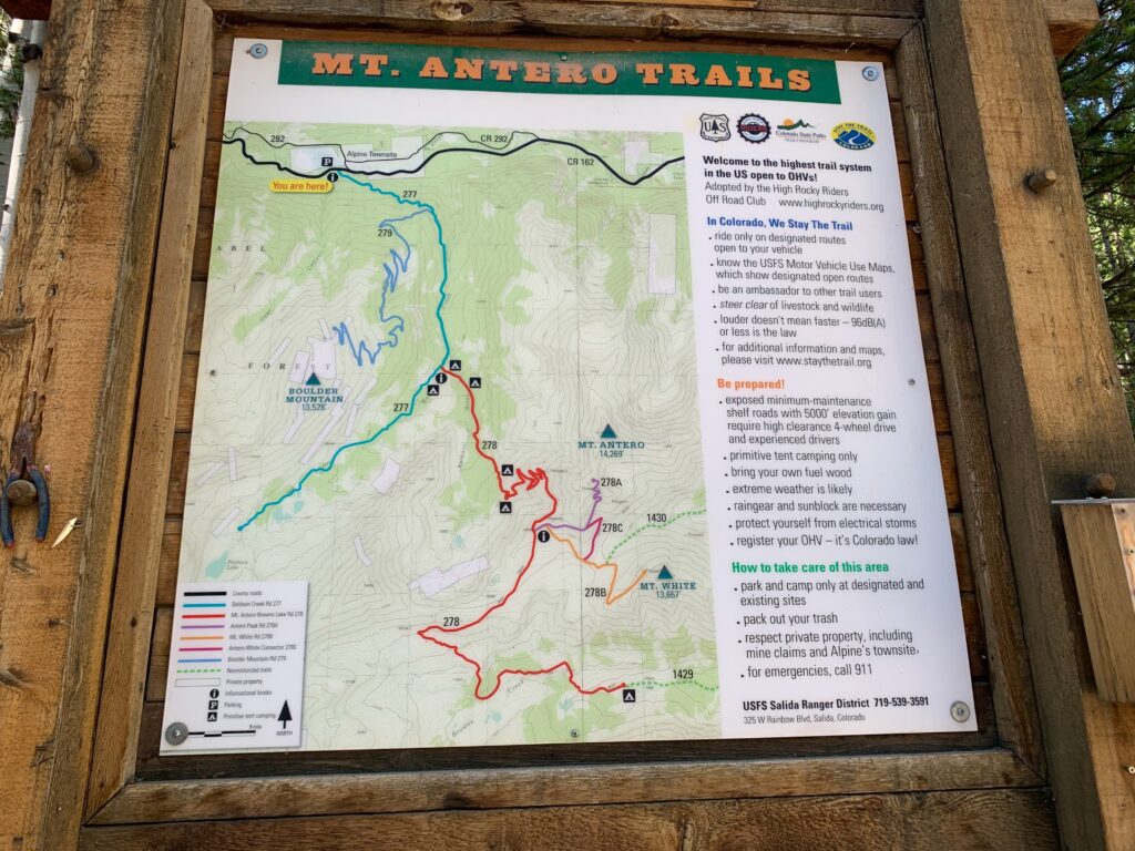 Mt. Antero Tour road
